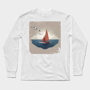 Zen Sailing Boat Long Sleeve T-Shirt